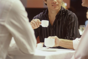 Friends drinking coffee